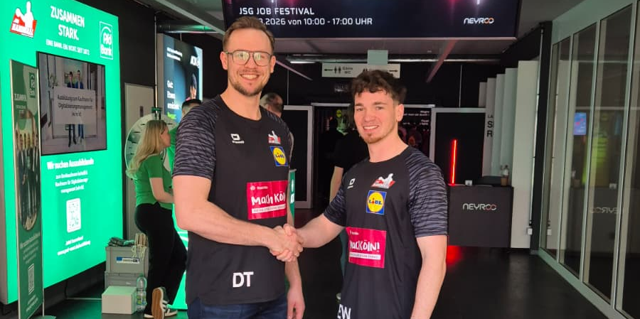 Trainer Dustin Thöne heißt Noah im Trainerteam der JSG herzlich Willkommen.